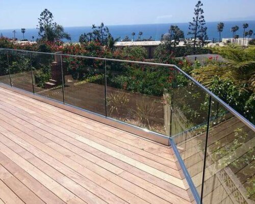 Aluminum Base Shoe Glass Railing - Yurihomes